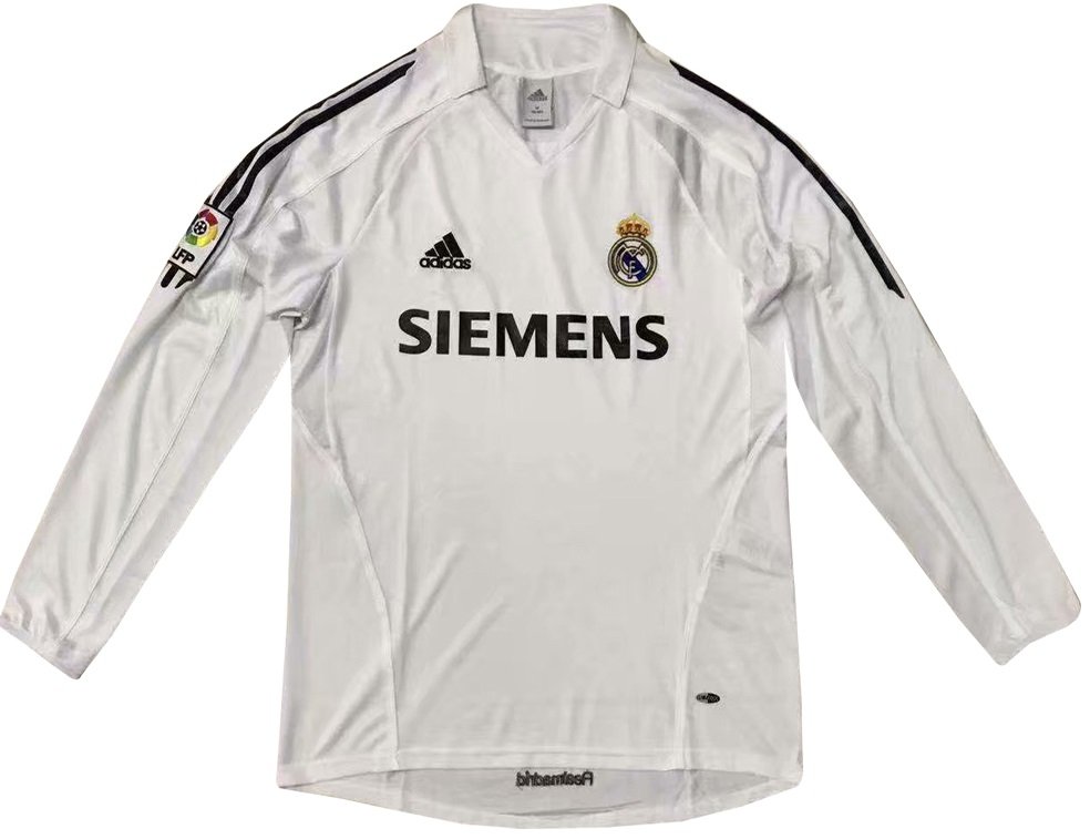 Camisa retro Adidas Real Madrid 2005 2006 I jogador manga comprida